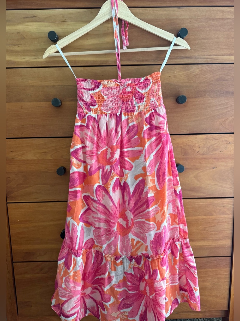 Old Navy Pink Floral Convertible Dress/Maxi Skirt Size S